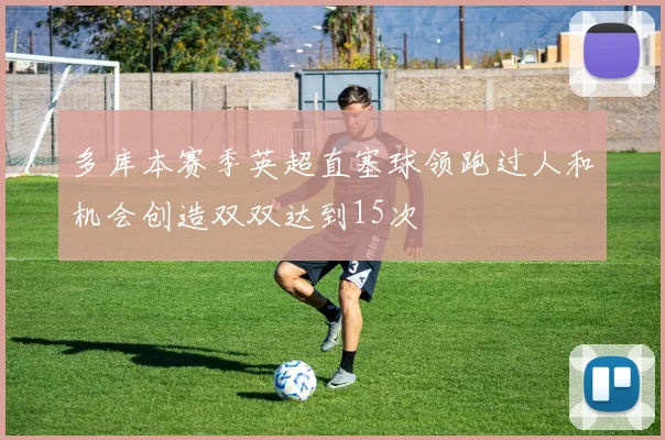 多库本赛季英超直塞球领跑过人和机会创造双双达到15次